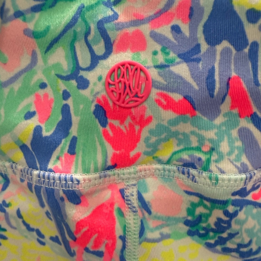 Lilly Pulitzer Luxletic Cropped Tropical Vibrant Patterned Leggings Size XS - Picture 5 of 10